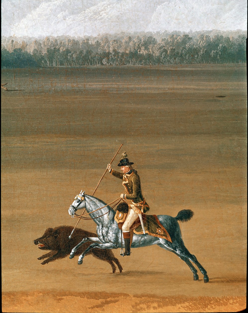 Ferdinand IV Hunting Wild Boar on the Cassano Estate (detail) by Jacob Philippe Hackert