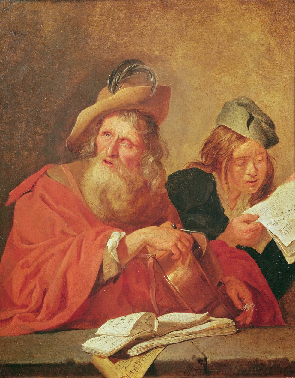 The Hurdy-Gurdy Player by Jacob Toorenvliet