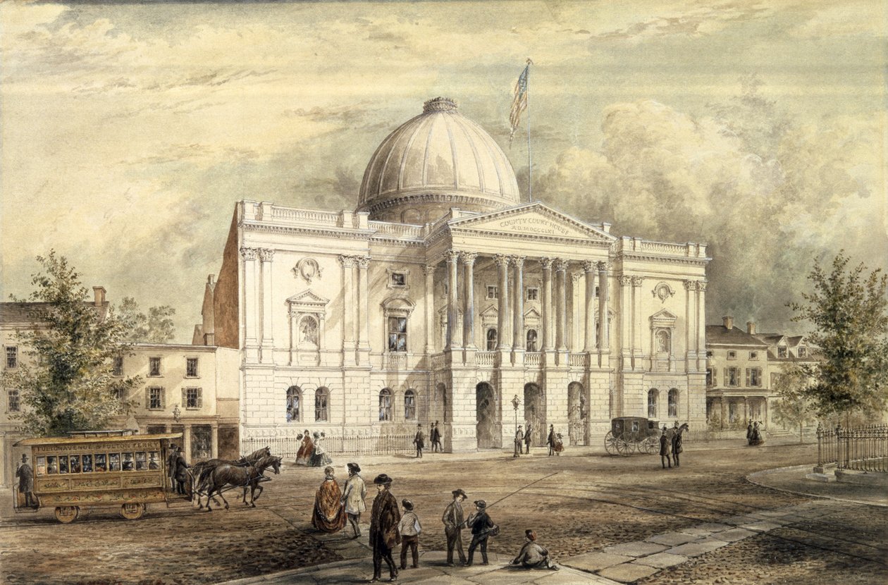 County Court House, Brooklyn, 1863 by Jacob Wells