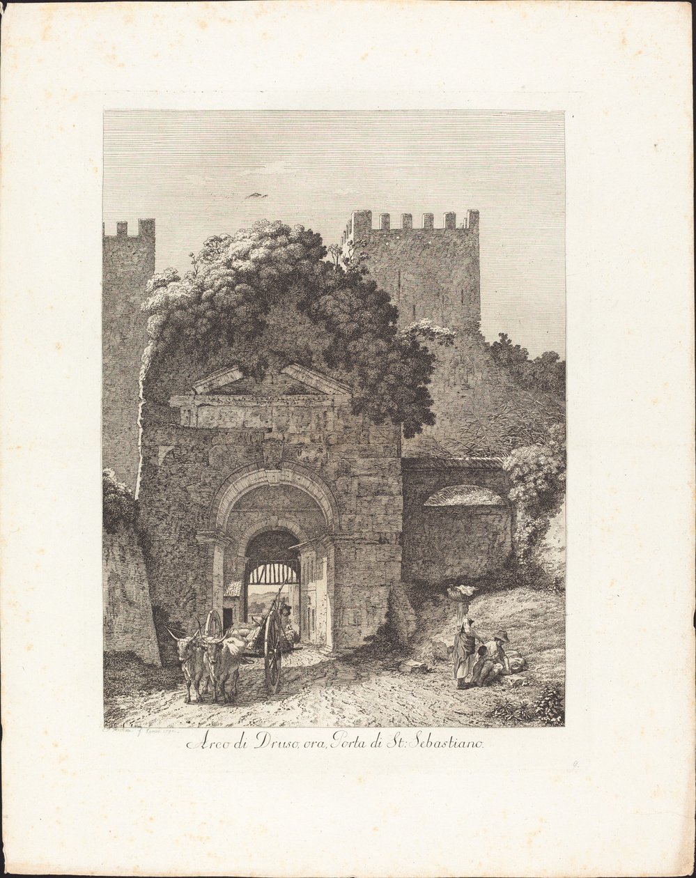 Arch of Drusus, Now Gate of San Sebastiano by Jacob Wilhelm Mechau