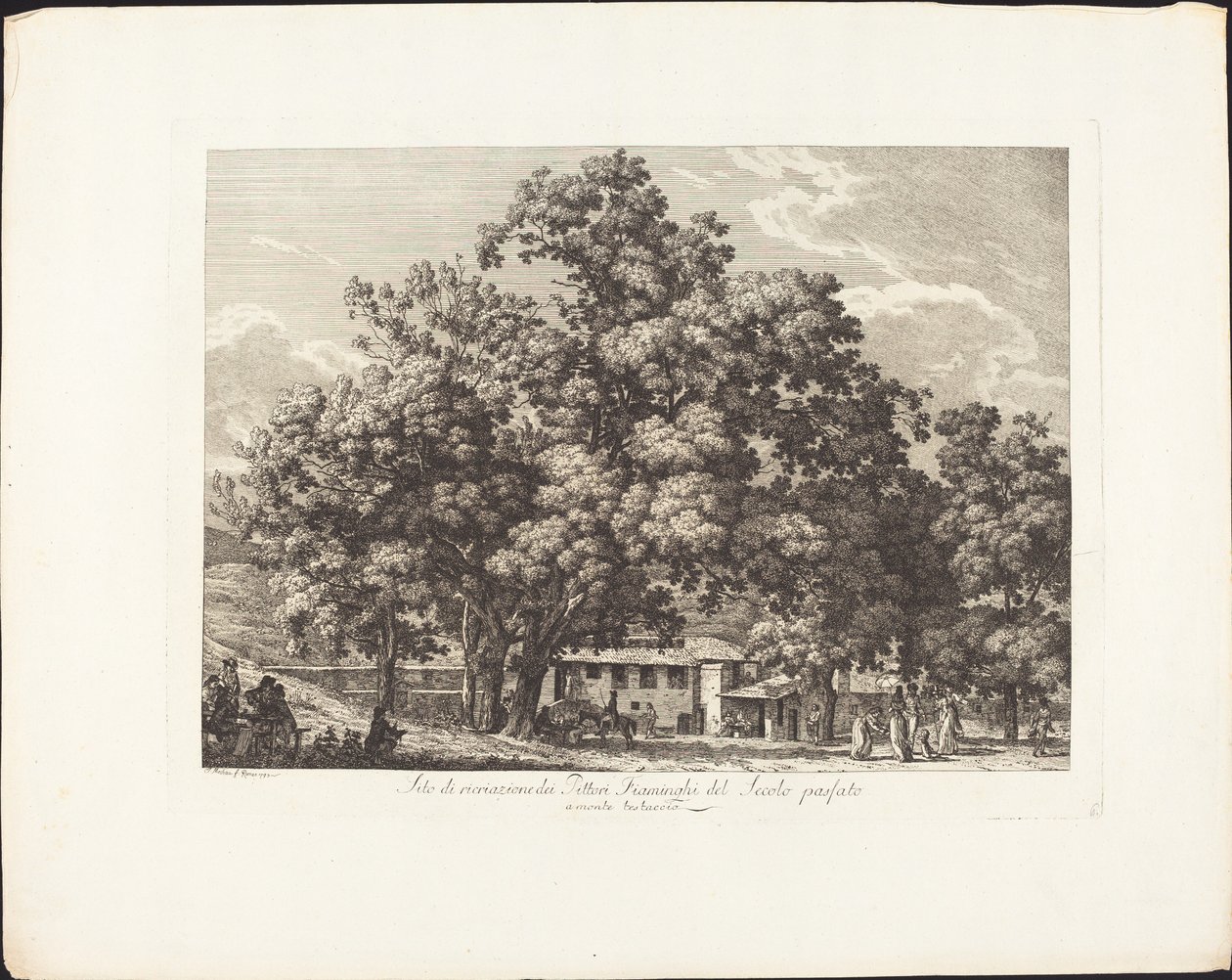 Recreation Site of Flemish Painters of the Past Century at Monte Testaccio by Jacob Wilhelm Mechau