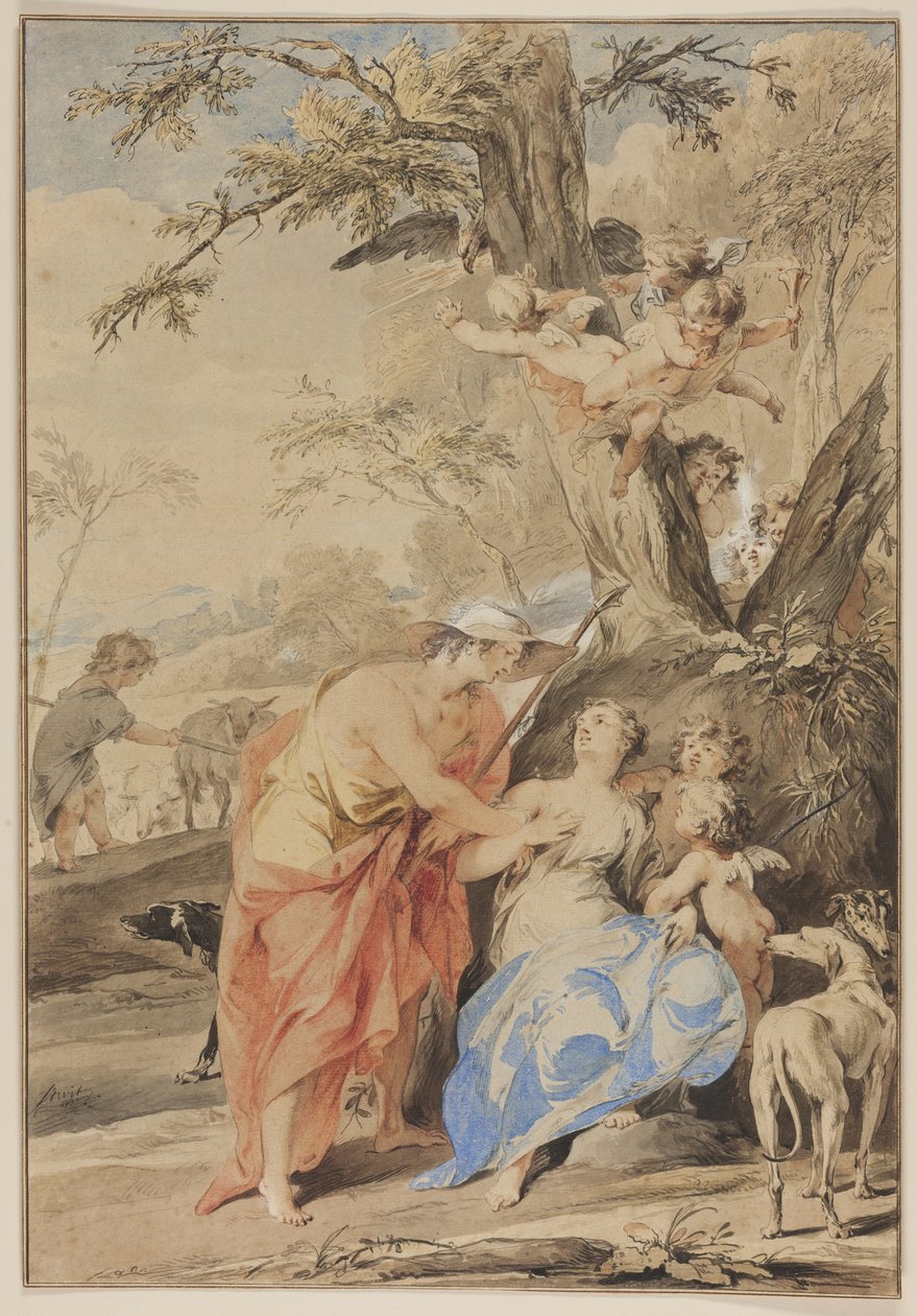 Jupiter and Mnemosyne, 1733 by Jacob de Wit