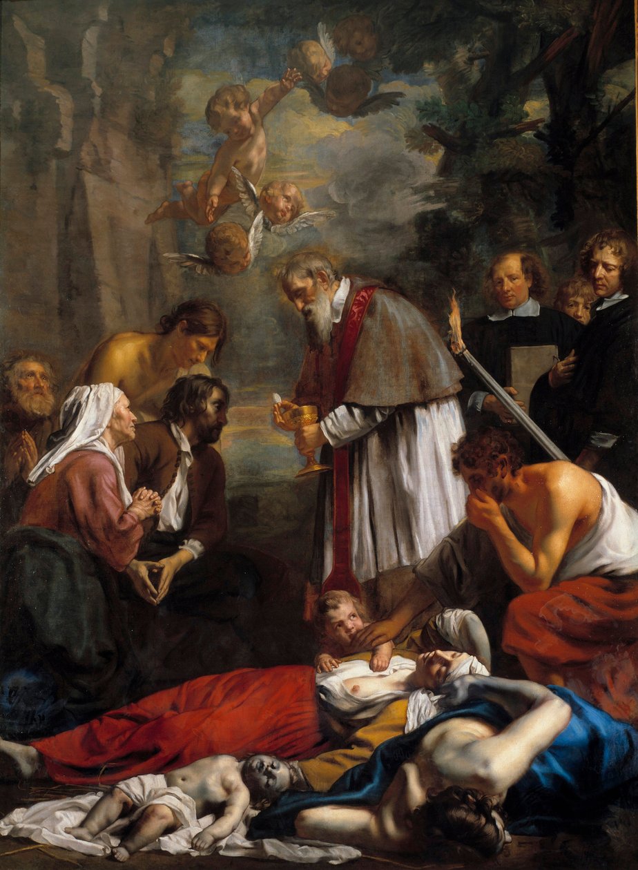 Saint Macaire of Ghent Rescuing the Plague Victims