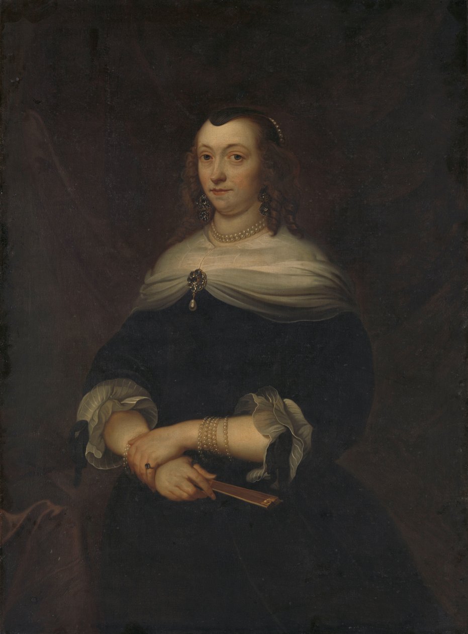 Portrait of a Woman, thought to be Lucretia Boudaen, Wife of Jean Ortt and Second Wife of Christoffel van Gangelt by Jacob van Loo (copy after)