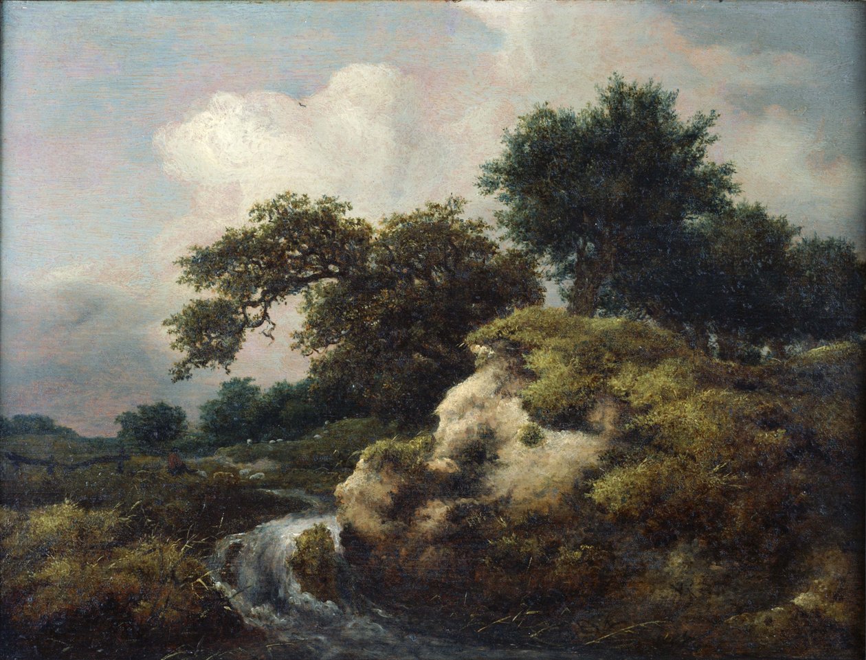 Landscape with Dune and Small Waterfall by Jacob van Ruisdael