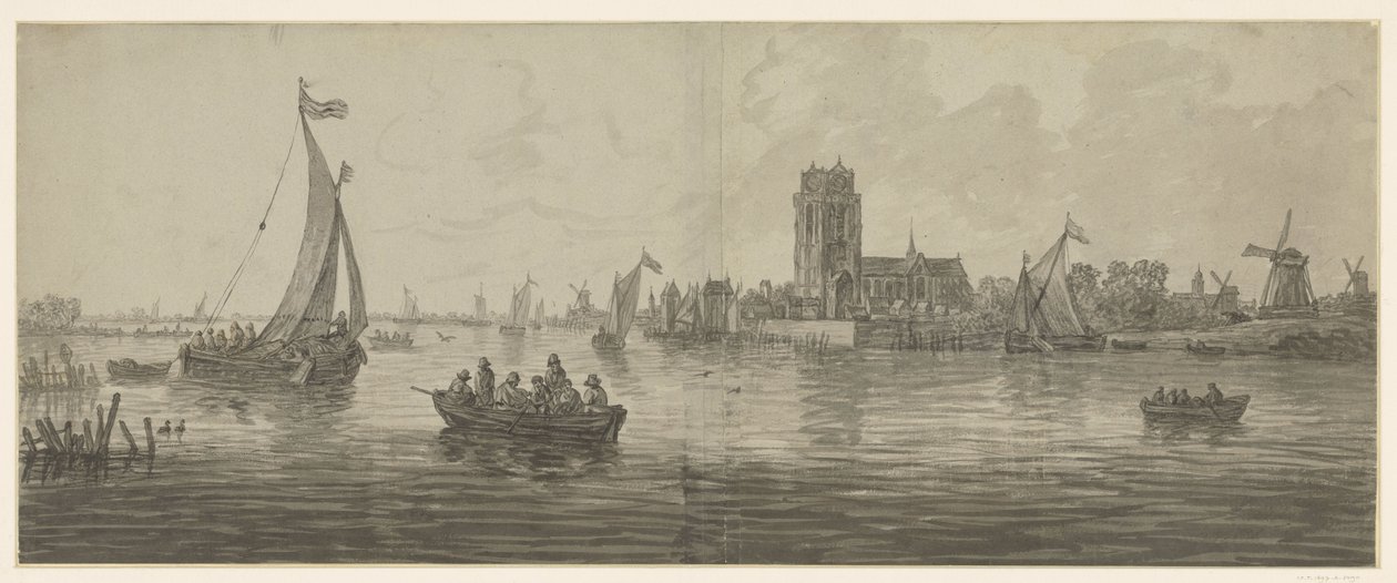 View of Dordrecht from the Southwest by Jacob van Strij
