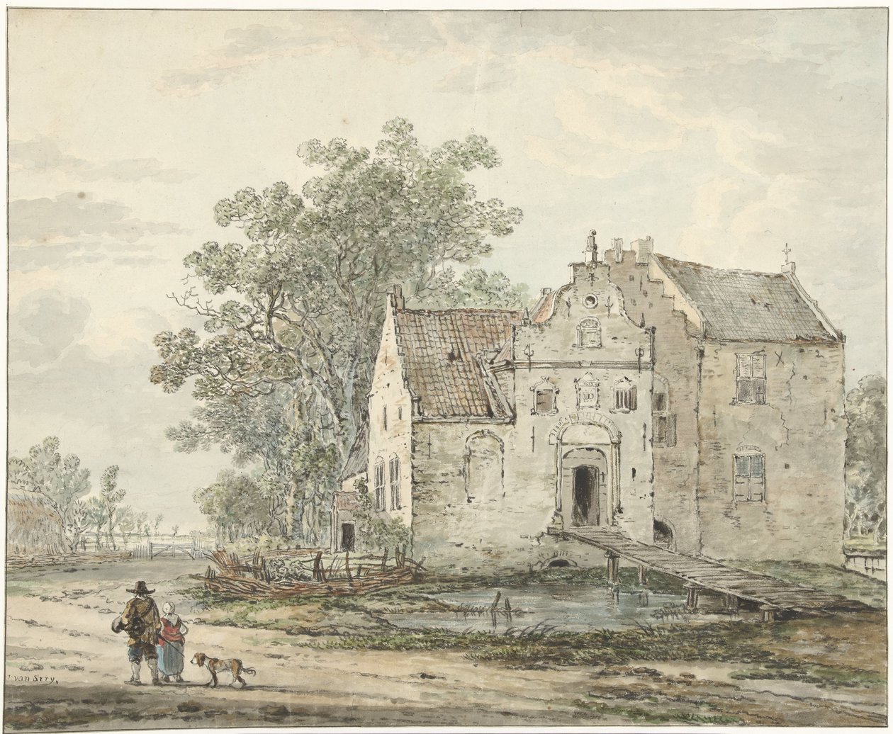 Castle IJzendoorn in the Betuwe by Jacob van Strij