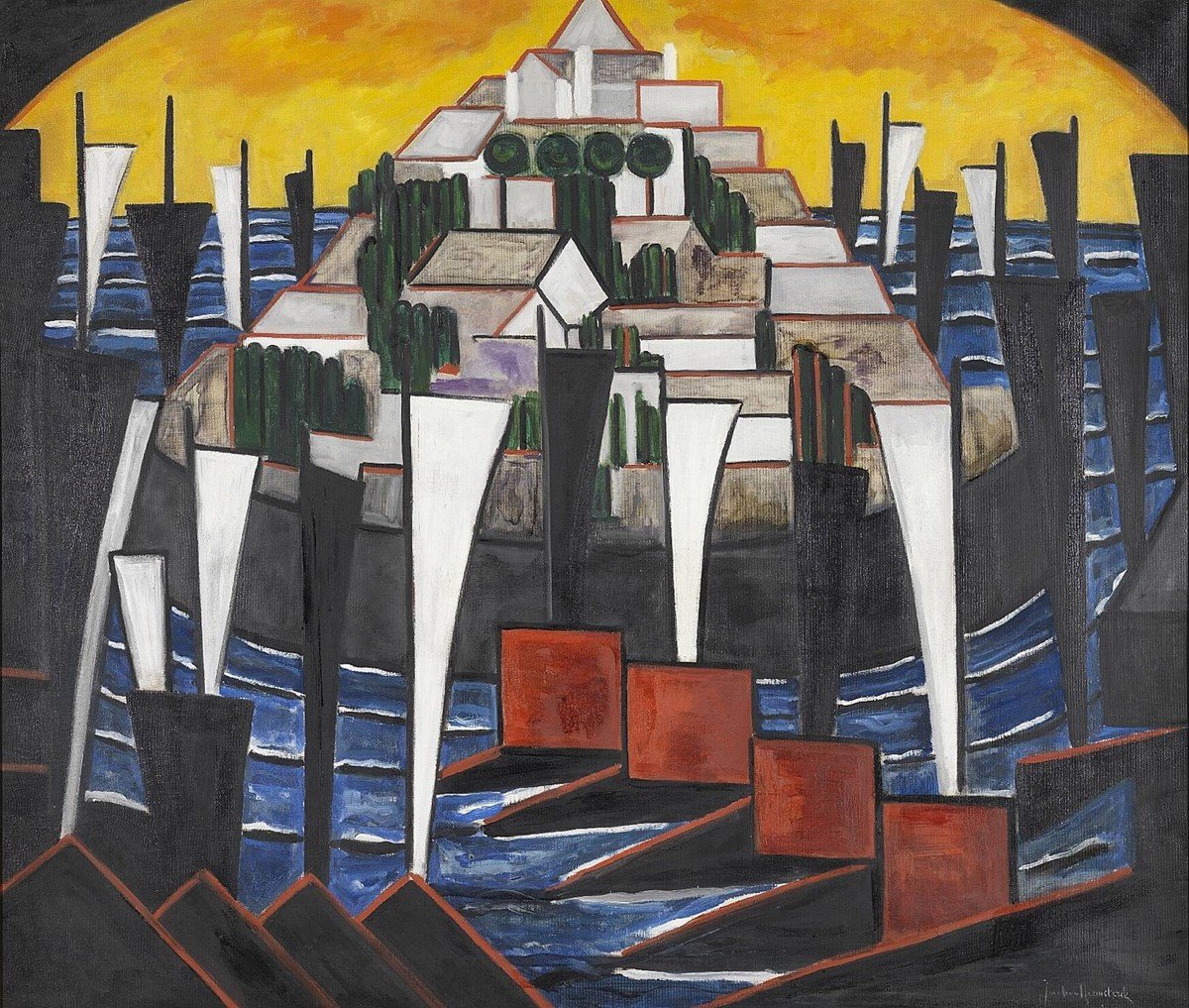 Picture No. 15 Sailboats by Jacoba Berendina van Heemskerck van Beest