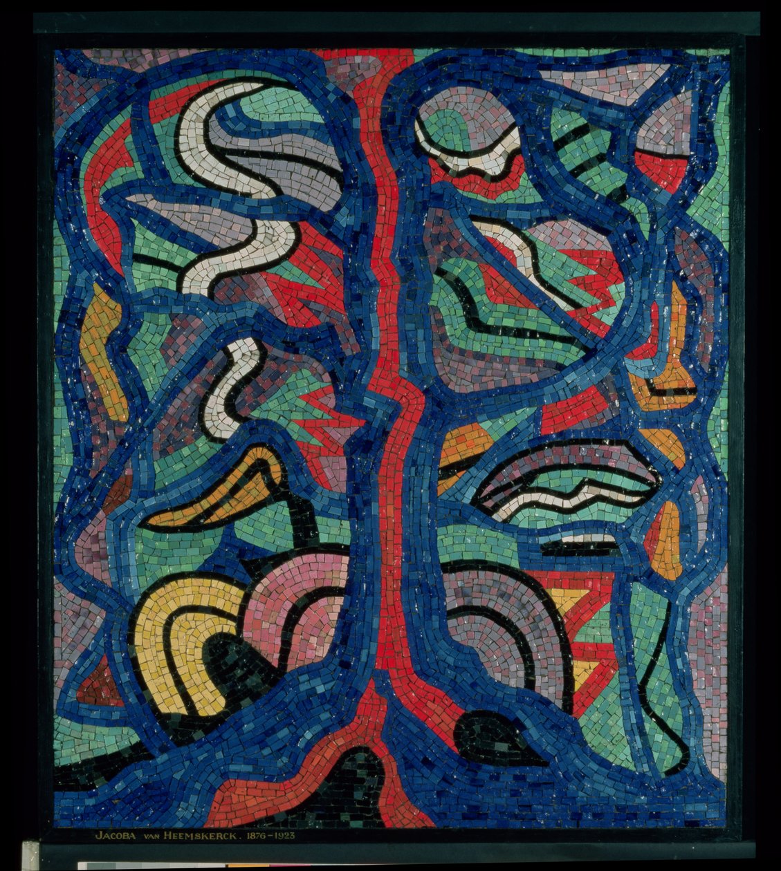 Tree, Composition in Red, Black, Blue and Yellow by Jacoba Berendina van Heemskerck van Beest