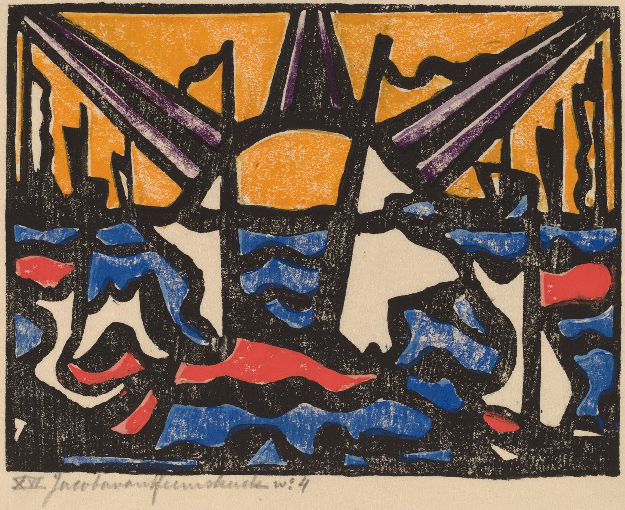 Landscape with a Sun by Jacoba van Heemskerck van Beest