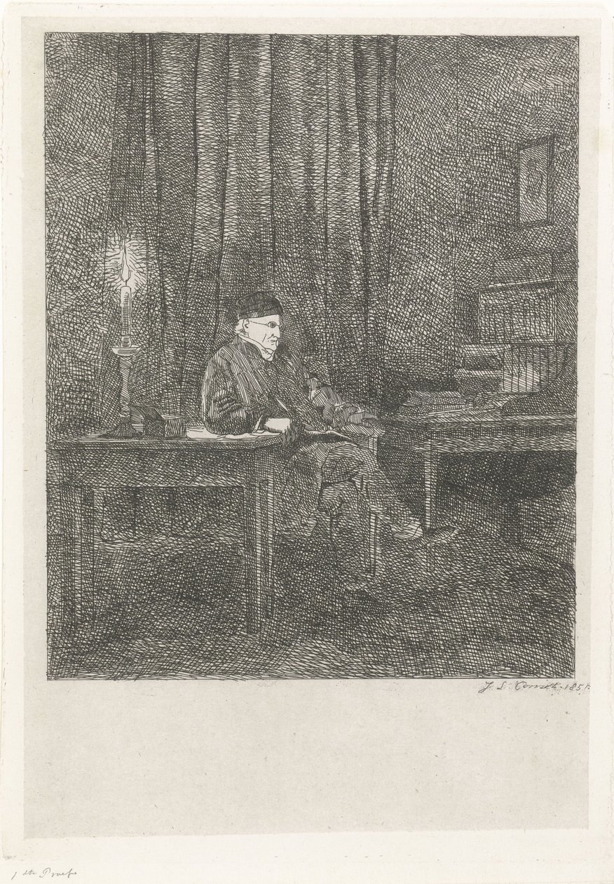 Portrait of David Pièrre Giottino Humbert de Superville by Jacobus Ludovicus Cornet