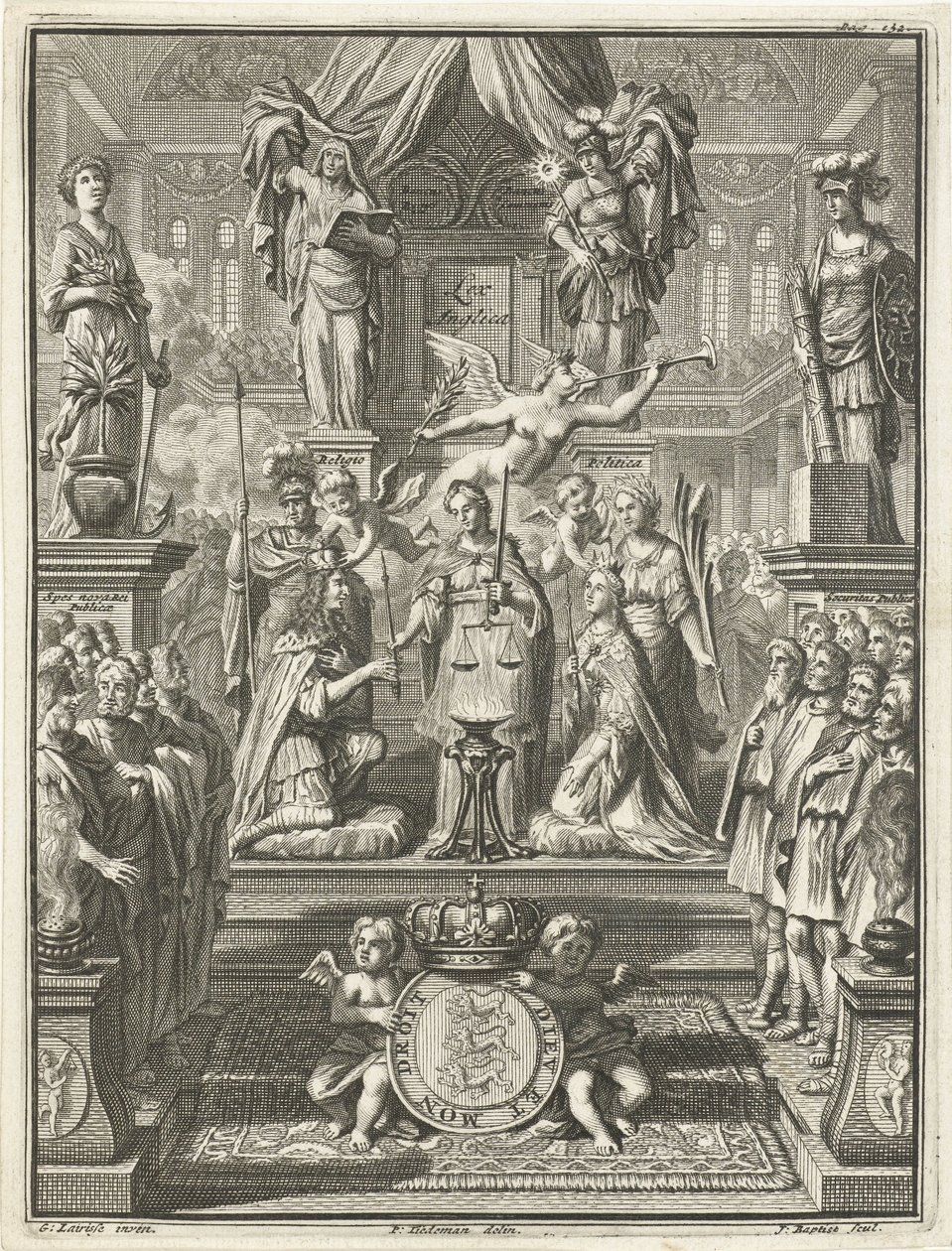 Coronation of William III and Mary Stuart, 1689 by Jacobus Baptist