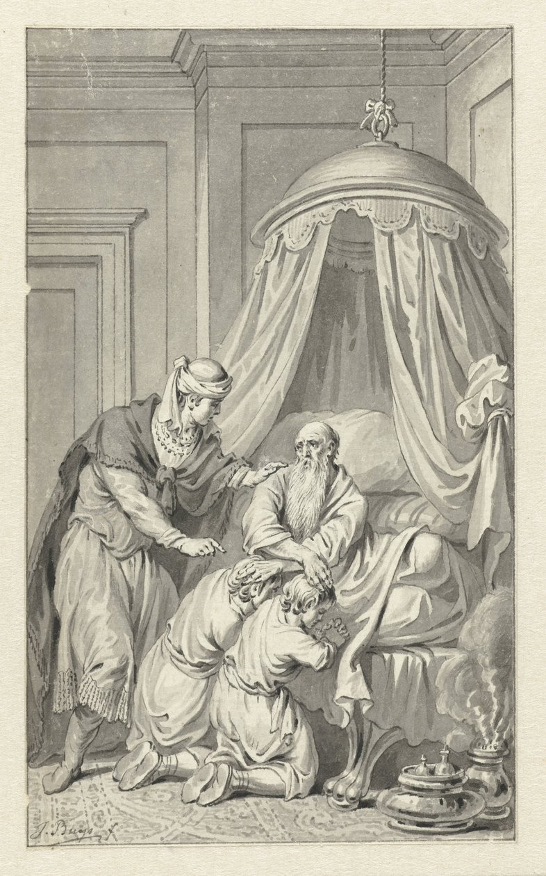 Jacob Blesses Manasseh and Ephraim by Jacobus Buys