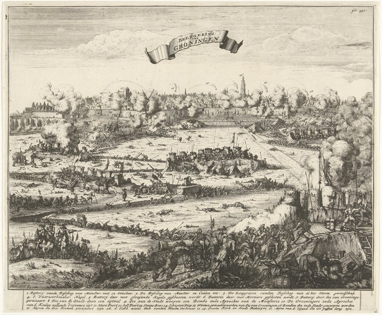 Siege of Groningen, 1672 by Jacobus Harrewijn