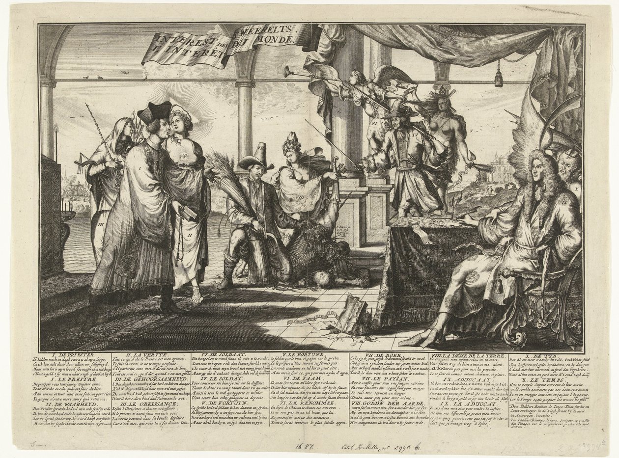 Caricature on the Legal Profession Benefiting from Human Disputes, 1687 by Jacobus Harrewijn