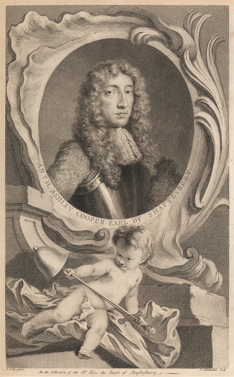 Anthony Ashley Cooper, Earl of Shaftesbury by Jacobus Houbraken