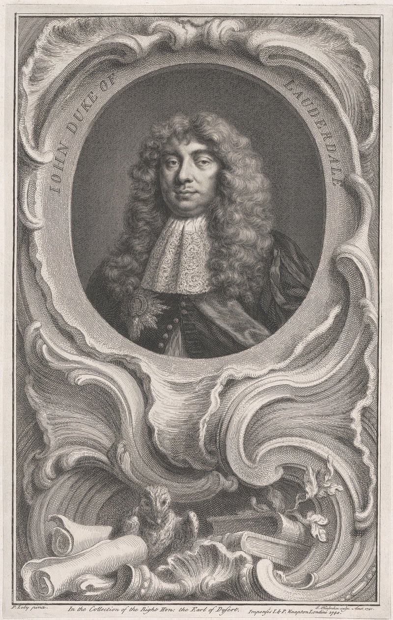 John Maitland, Duke of Lauderdale by Jacobus Houbraken