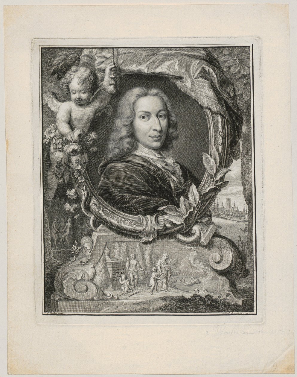 Portrait of Pieter Rabus by Jacobus Houbraken