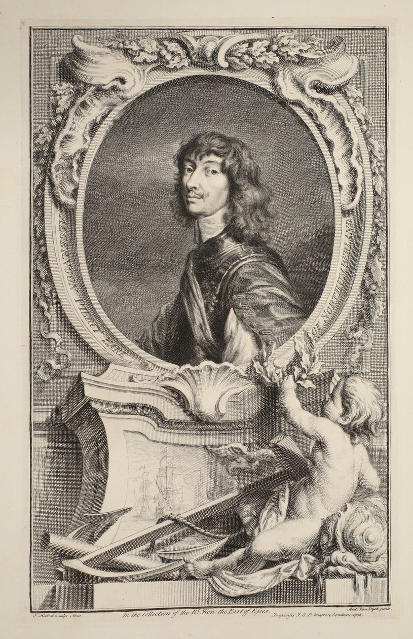 Portrait of Algernon Percy, Earl of Northumberland, illustration from 