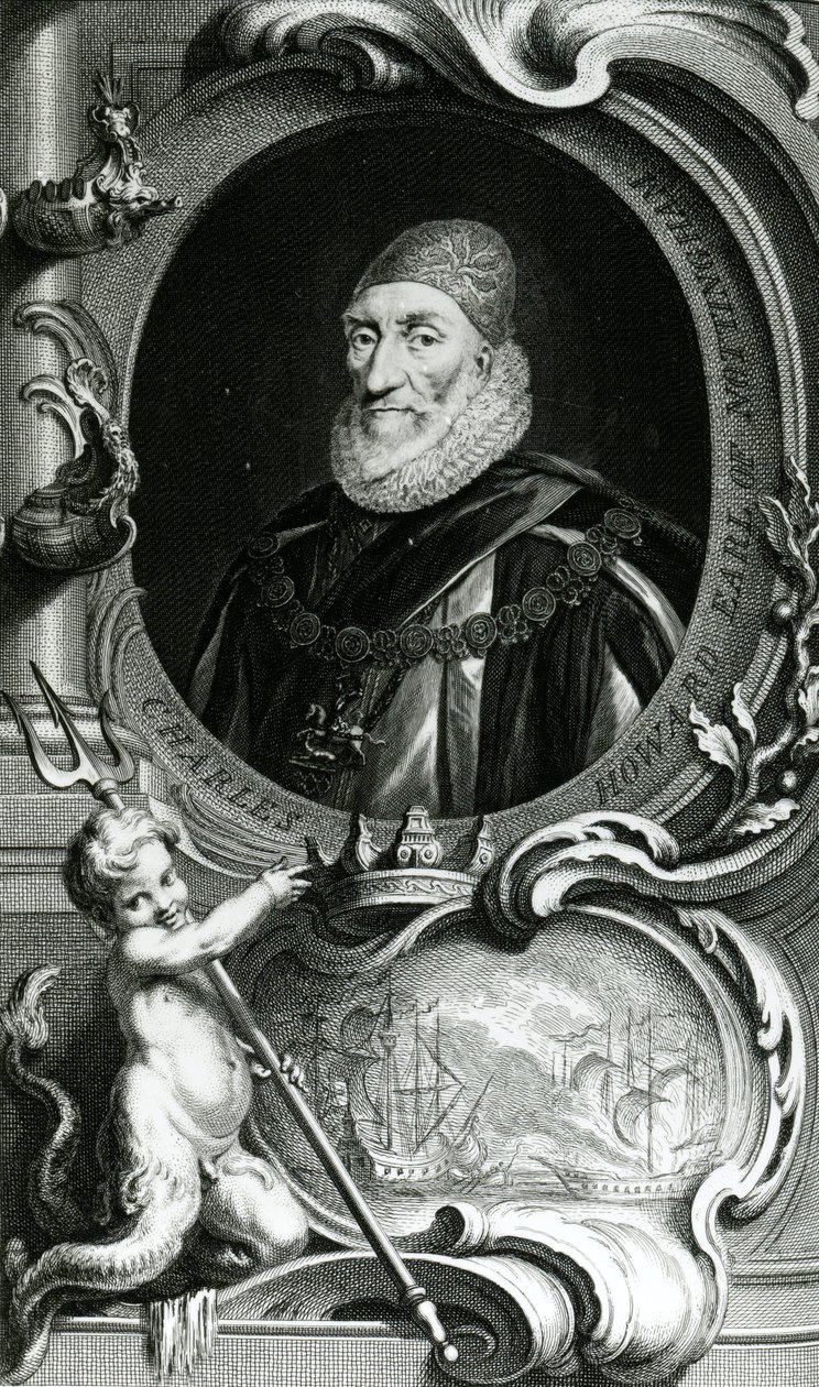 Portrait of Charles Howard, Earl of Nottingham, illustration from 