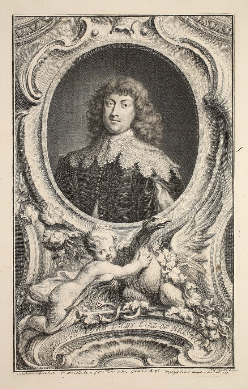 Portrait of George, Lord Digby, Earl of Bristol, illustration from 