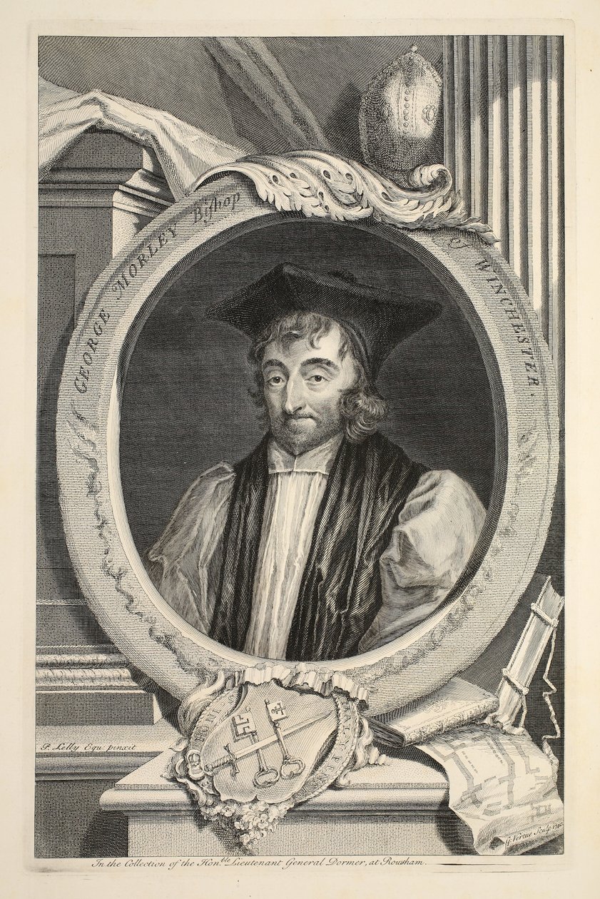Portrait of George Morley, Bishop of Winchester, illustration from 