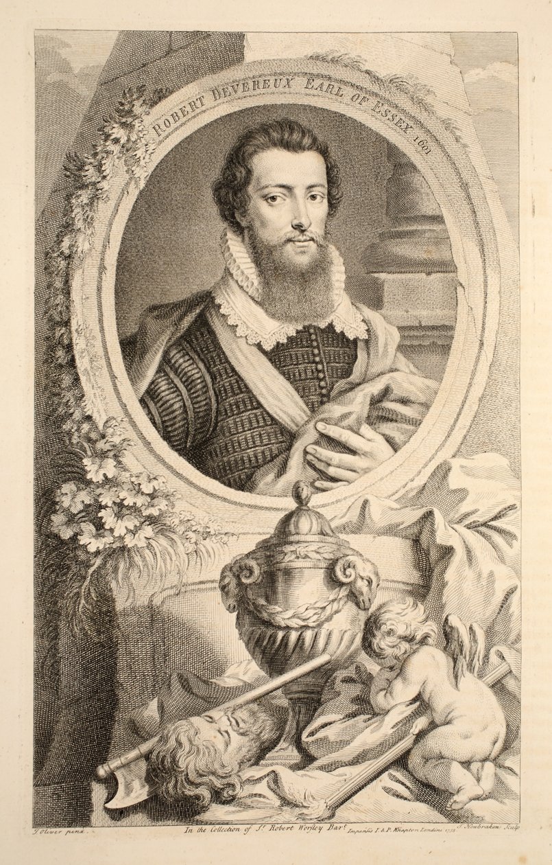 Portrait of Robert Devereux, Earl of Essex, 1601 by Jacobus Houbraken
