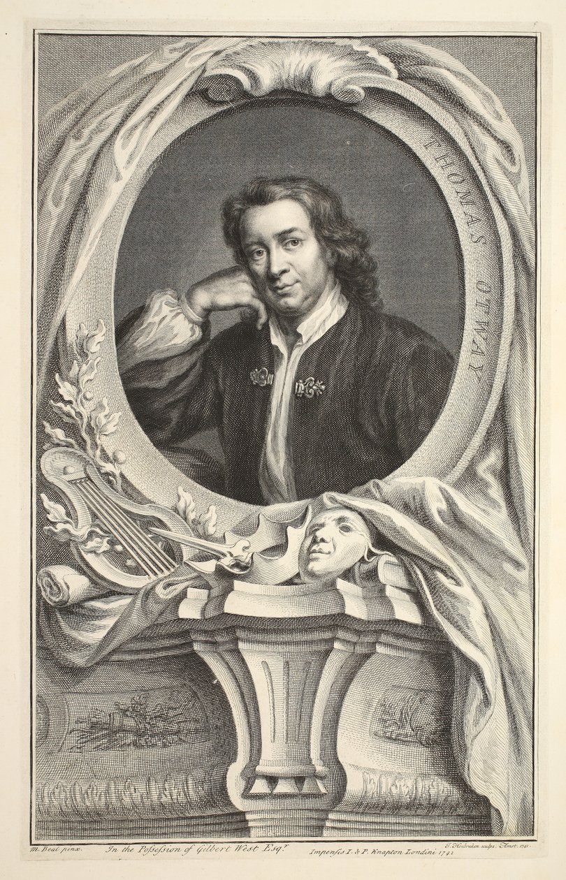Portrait of Thomas Otway, illustration from 