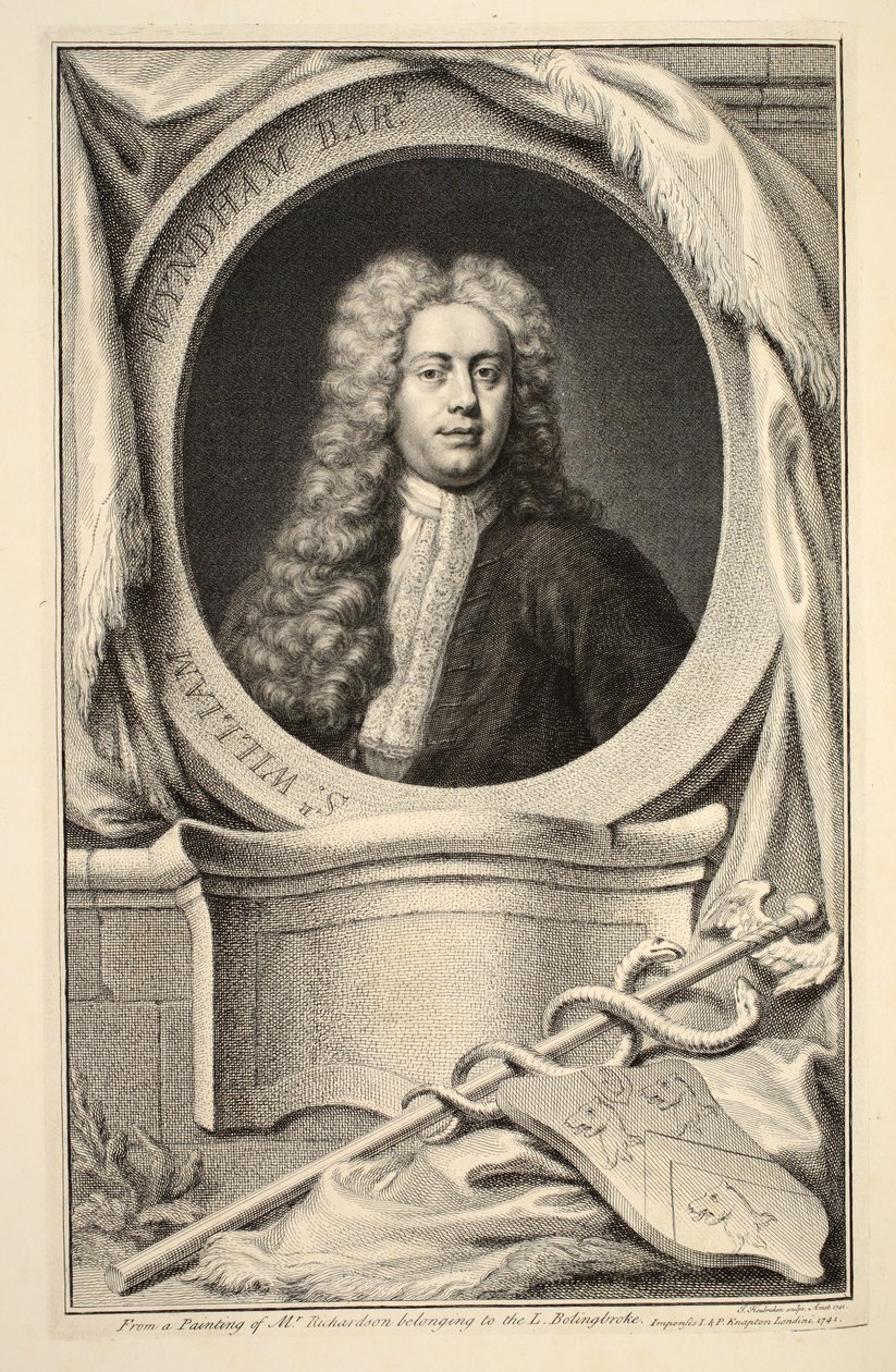 Portrait of William Wyndham, illustration from 