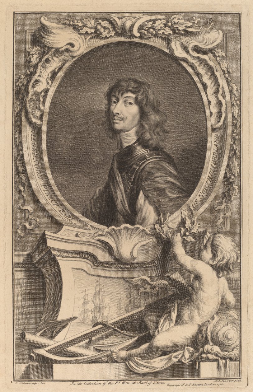 Algernon Percy, Earl of Northumberland by Jacobus Houbraken after Sir Anthony van Dyck