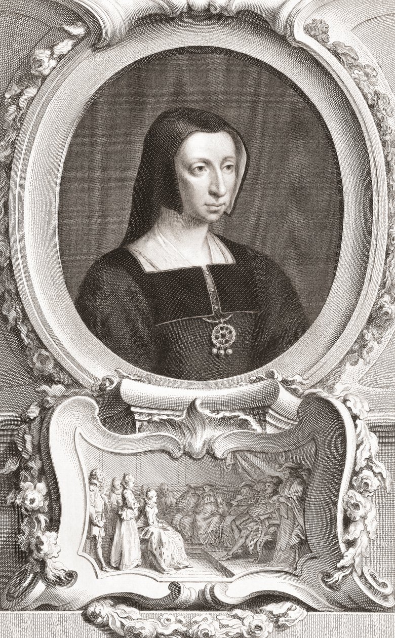 Louise of Savoy, French Noble and Regent, Duchess of Auvergne and Bourbon, Duchess of Nemours, and Mother of King Francis I by Jacobus and Vertue George Houbraken