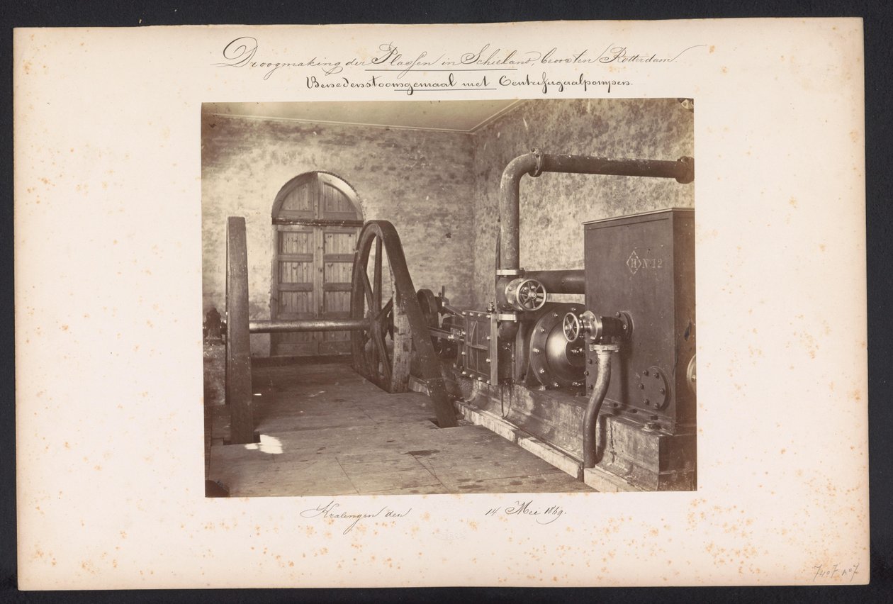 Lower Steam Pumping Station with Centrifugal Pumps / Kralingen May 14, 1869 by Jacobus van Gorkom jr.