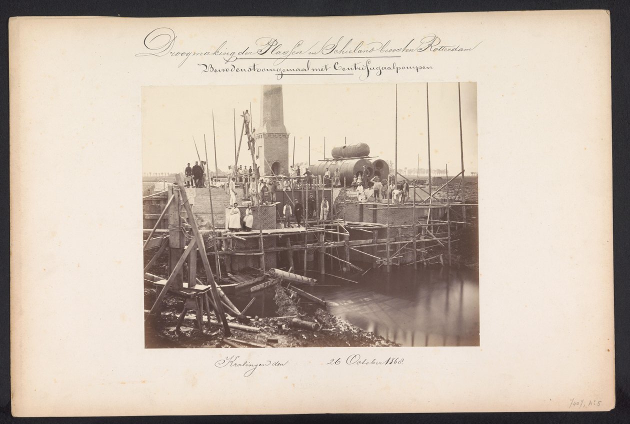 Lower Steam Pumping Station with Centrifugal Pumps, Kralingen, October 26, 1868 by Jacobus van Gorkom jr.