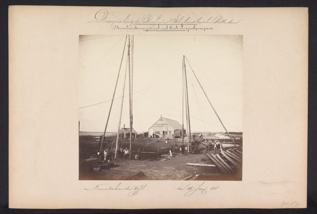 Lower Steam Pumping Station with Centrifugal Pumps / Nieuwerkerk aan den IJssel June 15, 1868 by Jacobus van Gorkom jr.