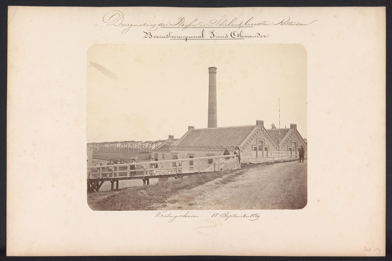 Upper steam pumping station Prince Alexander / Kralingscheveer September 18, 1869 by Jacobus van Gorkom jr.