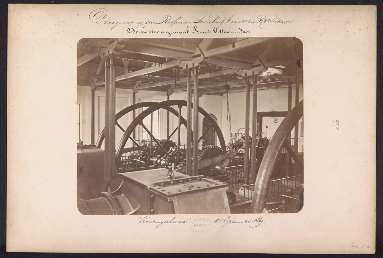 Upper Steam Pumping Station Prince Alexander / Kralingscheveer September 18, 1869 by Jacobus van Gorkom jr.