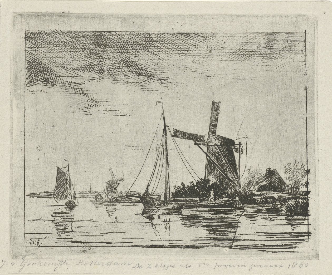 River View with Mill by Jacobus van Gorkom jr.
