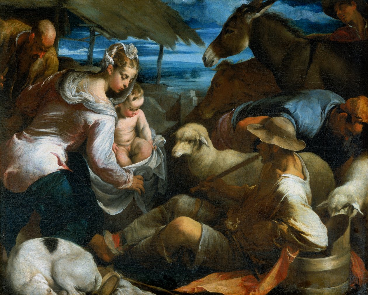 Adoration of the Shepherds by Jacopo Bassano