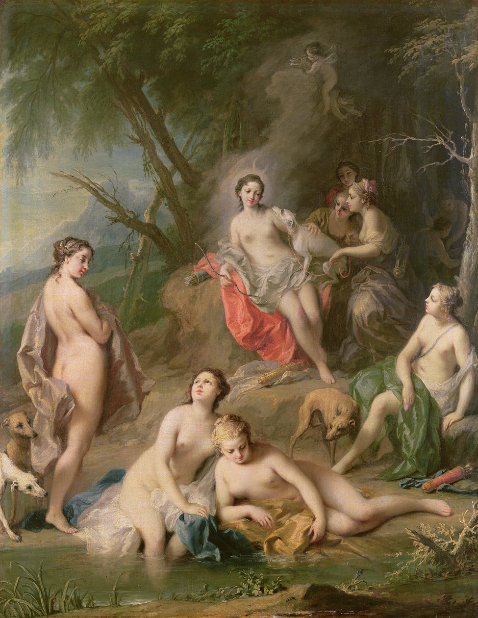 Diana Bathing with Her Nymphs by Jacopo Amigoni