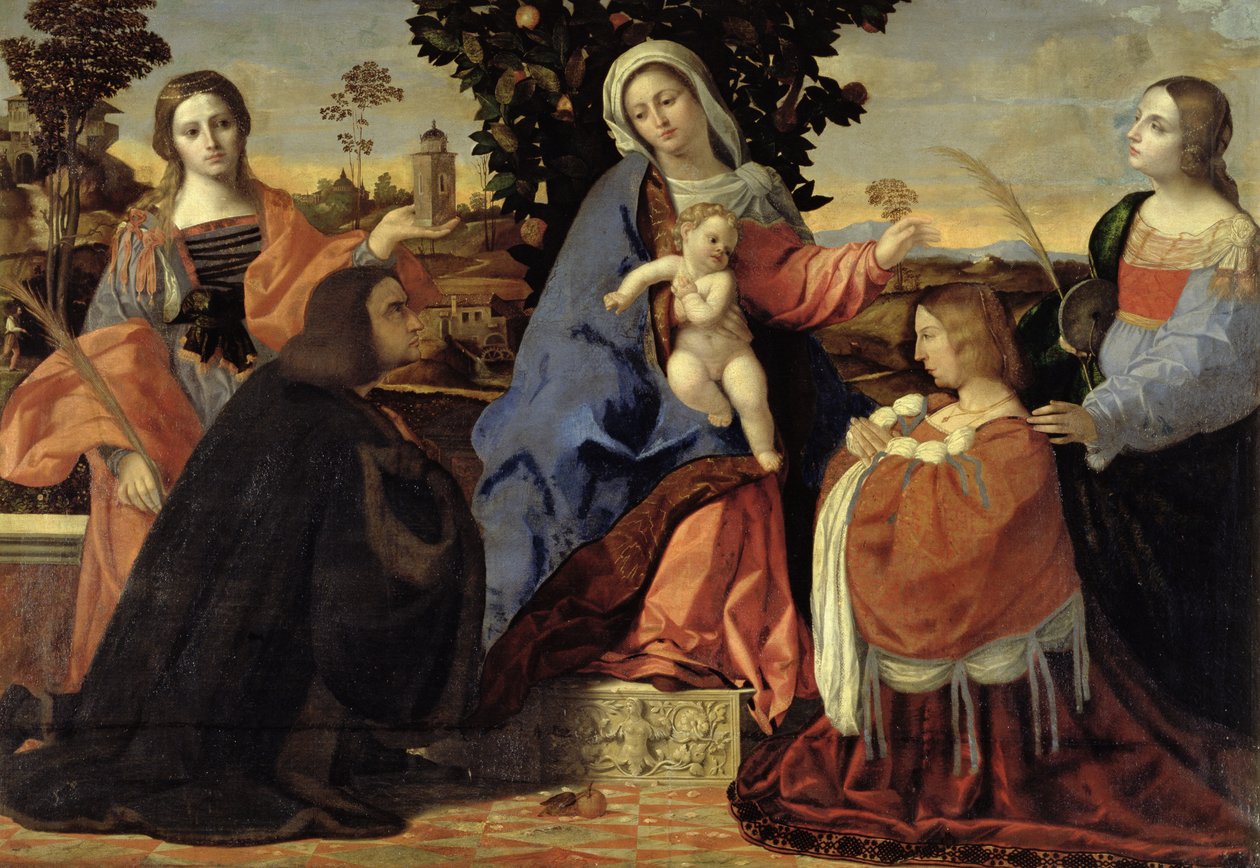 Sacred Conversation with Saints Barbara and Justina by Jacopo Palma