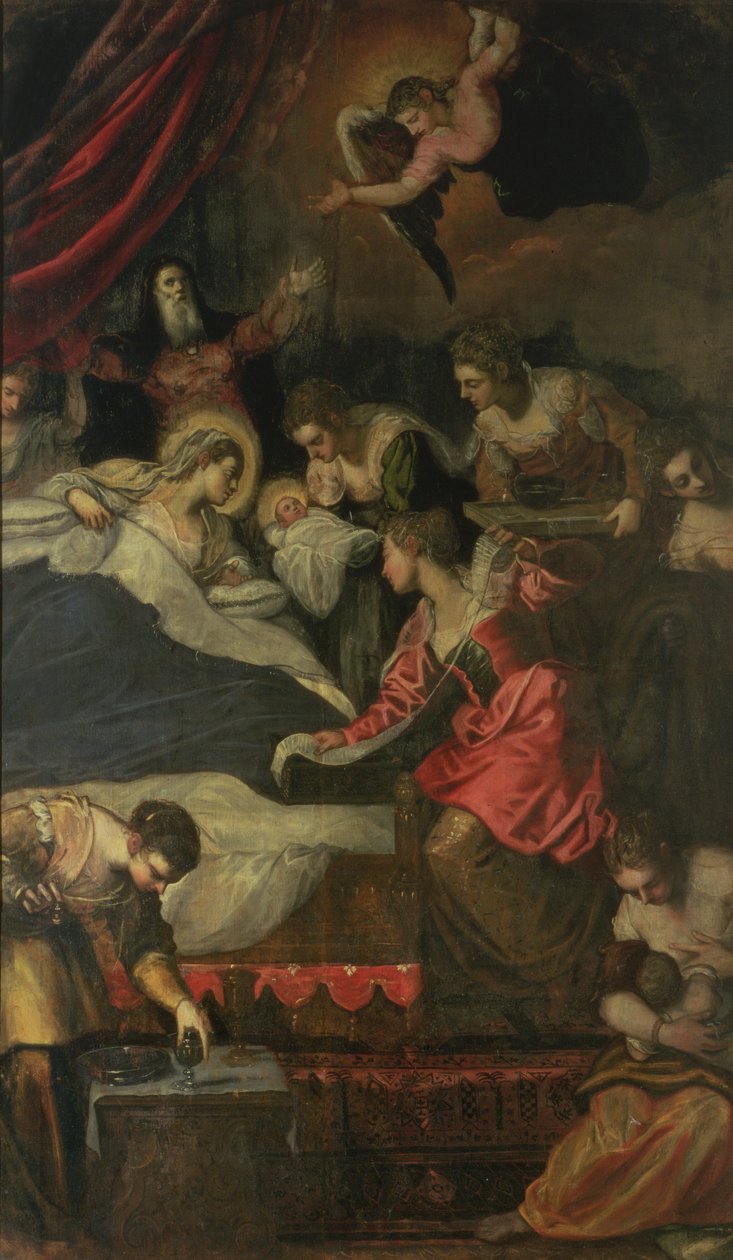 Birth of the Virgin by Jacopo Robusti Tintoretto