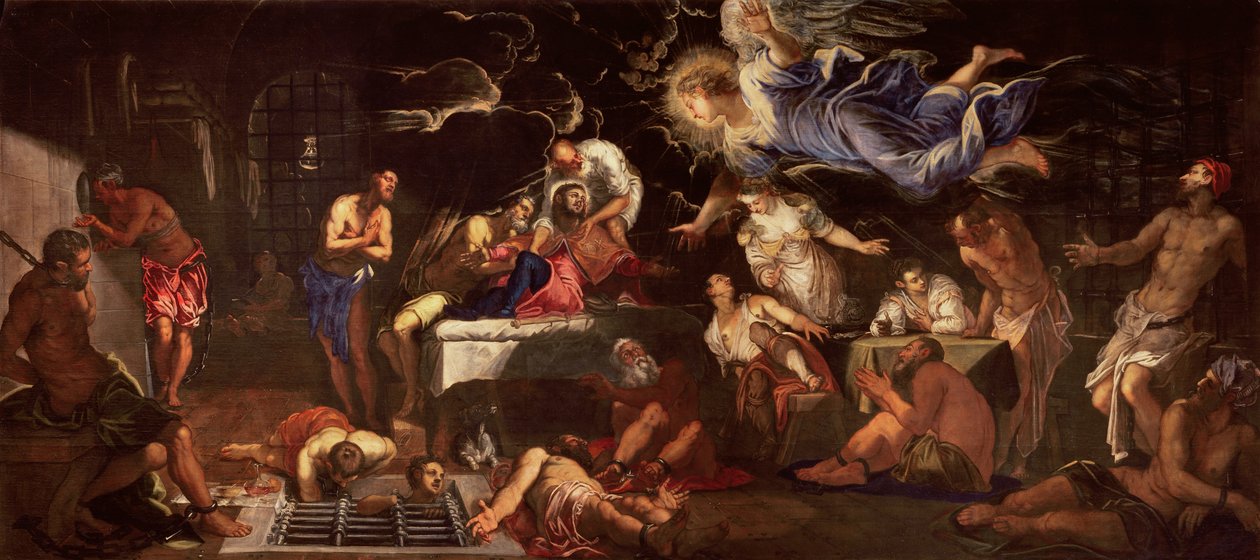 Saint Roch Imprisoned by Jacopo Robusti Tintoretto