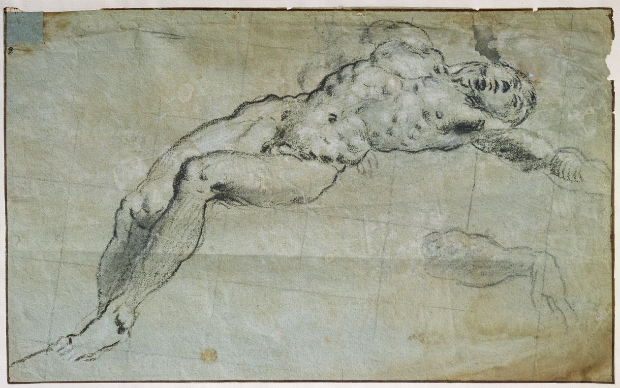 Study for the body of St. George (detail) by Jacopo Robusti Tintoretto