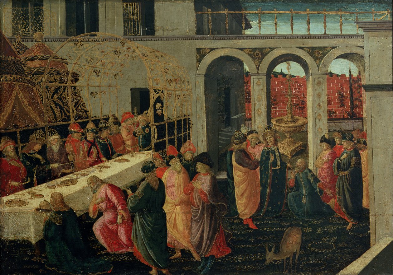 The Banquet of Ahasuerus by Jacopo del Sellaio