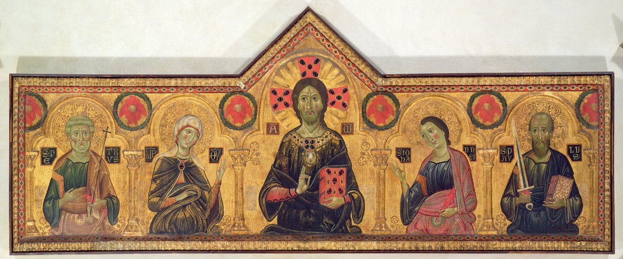 The Redeemer, Virgin and Saints by Jacopo di Meliore