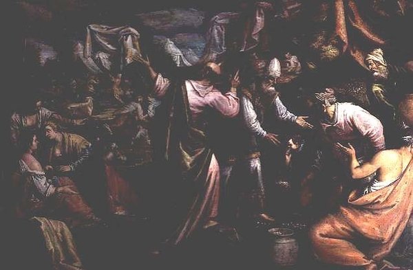 Manna in the Wilderness by Jacopo Bassano