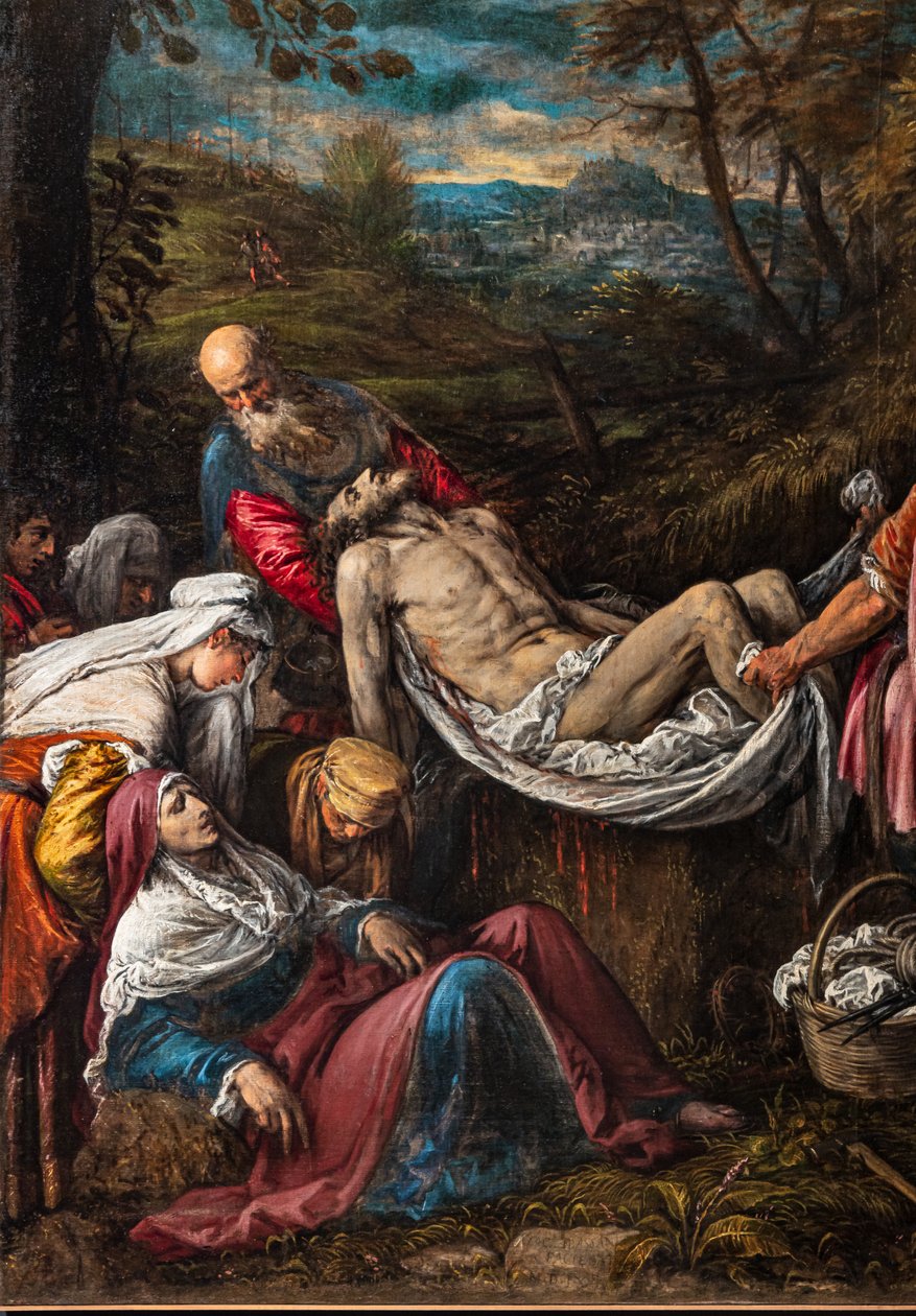 Burial of the Body of Christ (detail) by Jacopo (1510 92) Bassano