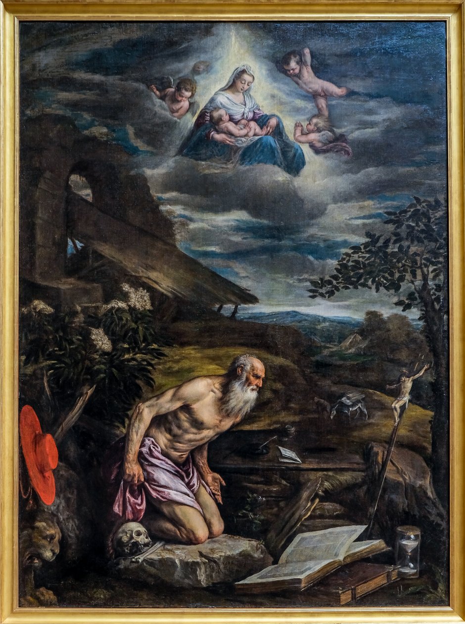 Saint Jerome in the Desert by Jacopo (1510-92) Bassano