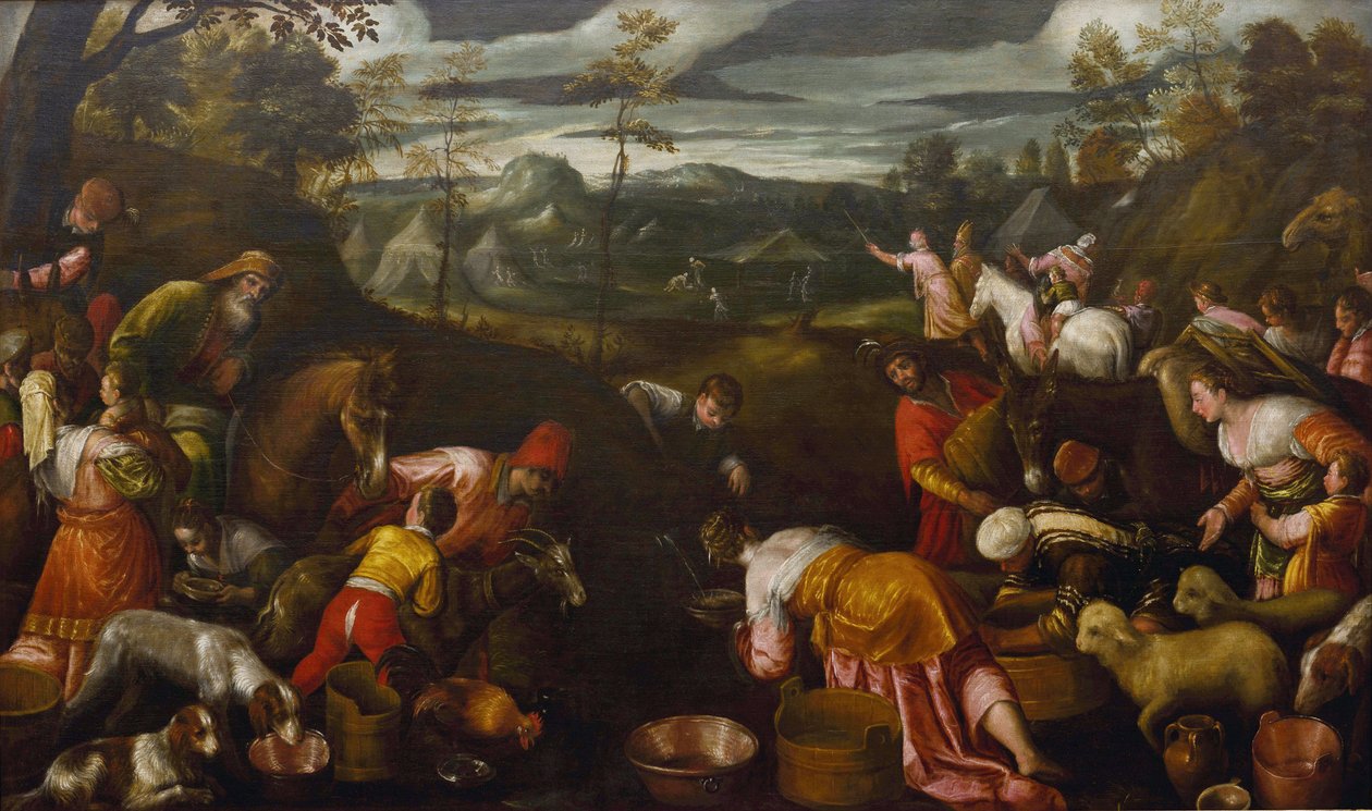 Moses Striking Water from the Rock by Jacopo Bassano