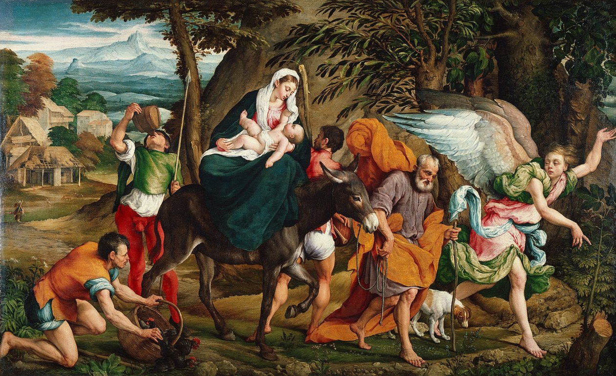 The Flight into Egypt, c.1544-45 by Jacopo (1510 92) Bassano